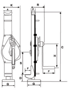 手摇挎顶结构图 手摇挎顶结构图